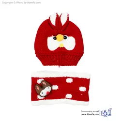 ست کلاه و شال گردن بافتنی کودک مدل خرگوش