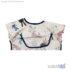 پیش بند نوزادی آستین کوتاه طرح PINK RABBIT