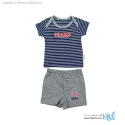 ست تی شرت و شلوارک نوزادی مهتا مدل 666