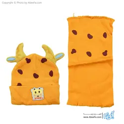 ست کلاه و شال گردن نوزادی مدل COW