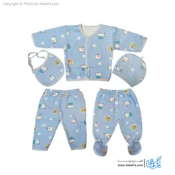 ست 5 تکه نوزادی مدل AF-B آبی