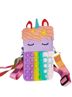 کیف موبایل فیجت پاپتی طرح یونیکورن