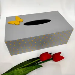 جعبه دستمال کاغذی خالدار مدل پروانه کد tz1527