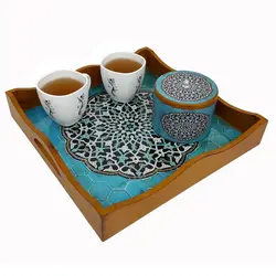 سینی چوب و رزین مدل حوضچه
