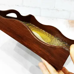 سینی چوب و رزین طرح اسلیمی کد335