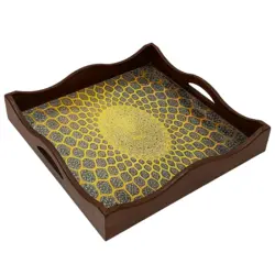 سینی چوب و رزین طرح اسلیمی کد335
