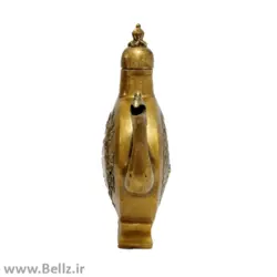 قوری (گلاب پاش) برنزی - نقش طاووس - (کد۲)
