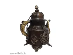 قوری برنجی نقش دار (طرح ۲)