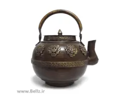 قوری برنجی قدیمی نقش دار