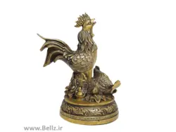 مجسمه مرغ و خروس برنز - (طرح ۱)