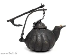 قوری چراغ پیسوز برنجی (طرح قوری) - کد ۱