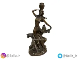 مجسمه دختر برنز کوزه به دست