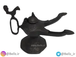 چراغ پیسوز برنجی ۲ شعله - طرح ۱