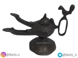چراغ پیسوز برنجی ۲ شعله - طرح ۱