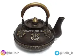 قوری برنجی نقش برجسته