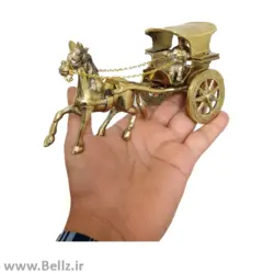 مجسمه کالسکه اسب برنجی