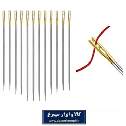 سوزن خیاطی دستی بالا چاک دار آسان نخ شو کارت آبی ورق 12 عددی HKH-047