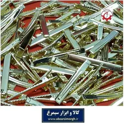 گیره مو یا گیر سر انبری فلزی خام طلایی 6.5 سانت فروش تک و بسته 100 عددی ZGS-010