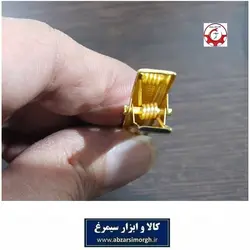 گیره مو یا گیر سر انبری فلزی خام طلایی 6.5 سانت فروش تک و بسته 100 عددی ZGS-010