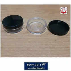 ظرف و قوطی کریستال کرم و ژل گرد 20 گرم درب مشکی فروش تک و تعداد PZJ-025