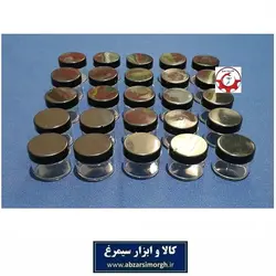 ظرف تستر و قوطی کریستال کرم و ژل گرد ۱۰ گرم درب مشکی فروش تک و تعداد PZJ-021