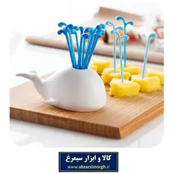 چنگال زیتون و اردو خوری Whale Pick طرح وال دارای جعبه HOK-002