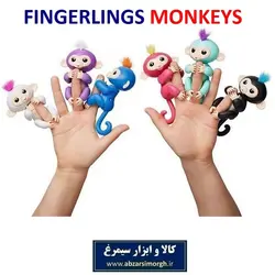 عروسک طرح میمون های فینگر لینگز Fingerlings متحرک و خارجی TAR-012