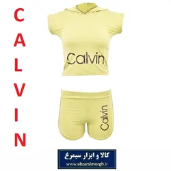 ست نیم تنه و شلوارک ورزشی زنانه Calvin کلوین فری سایز + هدیه سیمرغ VLV-004