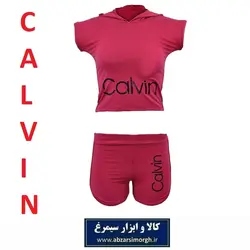 ست نیم تنه و شلوارک ورزشی زنانه Calvin کلوین فری سایز + هدیه سیمرغ VLV-004