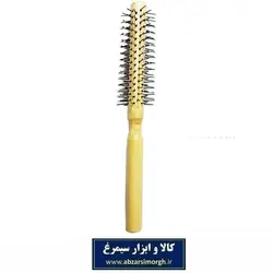 برس پیچ مو گرد با سوزن سیمی و دسته چوبی خارجی ZBS-005