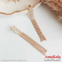 گوشواره جواهر جدید زنانه استیل مدل آویز دایموند کد GSH15361W