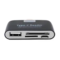 رم ریدر و کارت خوان چند کاره تایپ C مدل UTC3-1 پشتیبانی از USB 3.1 با سرعت 10Gbps با قابلیت خواندن انواع مموری
