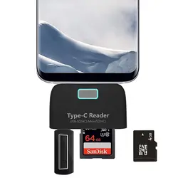 رم ریدر و کارت خوان چند کاره تایپ C مدل UTC3-1 پشتیبانی از USB 3.1 با سرعت 10Gbps با قابلیت خواندن انواع مموری