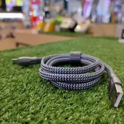 کابل هوشمند دیتا و فست شارژ microUSB ریمکس مدل Gonro 159m با شدت جریان 2.4 آمپر ،سرعت انتقال پایدار 480mbs و دارای مقطع تخت ضد گره بافته شده به طول 1 متر و سری های آلومینیوم ضد اکسیداسیون