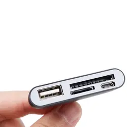 رم ریدر و کارت‌خوان همه کاره تایپ C ماکار مدل M6in1 پشتیبانی از USB 3.1 با سرعت 10Gbps با قابلیت خواندن انواع مموری