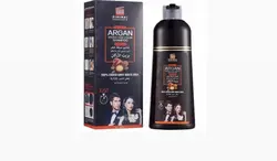 شامپو رنگ موی فوری باعصاره روغن آرگان رنگ قهوه ای تیره ومشکی مارک نیترو کانادا حجم 420 میل