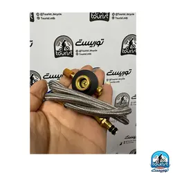 شیلنگ 95 سانتی و شیر و سوپاپ یدکی اجاق گاز کوهنوردی و کمپینگ اسپلیت