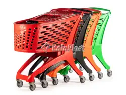 سبد خرید چرخدار فروشگاهی پلی کربنات  سایز 160 و 210 لیتری