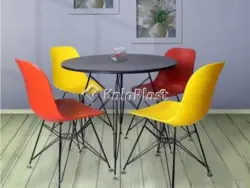 میز 4 نفره پایه ایفلی با رویه mdf