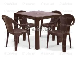 ست میز و صندلی 4 نفره حصیری  مایلا