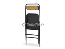 صندلی فلزی تاشو با رویه چوبی فرم دار