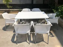 ست میز و صندلی 6 نفره نسترن 180-218