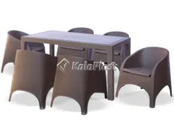 مبلمان حصیری 6 نفره کارلو 890321