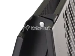 میز تمام فلزی تاشو با رویه فلزی ساده و پانچ