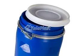 بشکه پلاستیکی 120 لیتری ضخیم با کمربند فلزی جهان