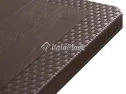میز 4 نفره مربع طرح حصیری با پایه فلزی کد 623