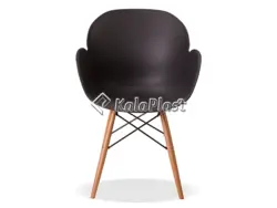 صندلی دسته دار صدف با پایه چوبی