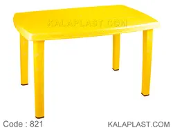 میز 6 نفره با چهارپایه لوله ای پلاستیکی کد 821