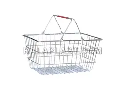 سبد خرید دسته دار فلزی فروشگاهی با دو دسته