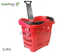 سبد خرید چرخدار فروشگاهی تمام پلاستیکی ایلیکا